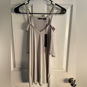 Womans light gray cold shoulder top SZ M NWT